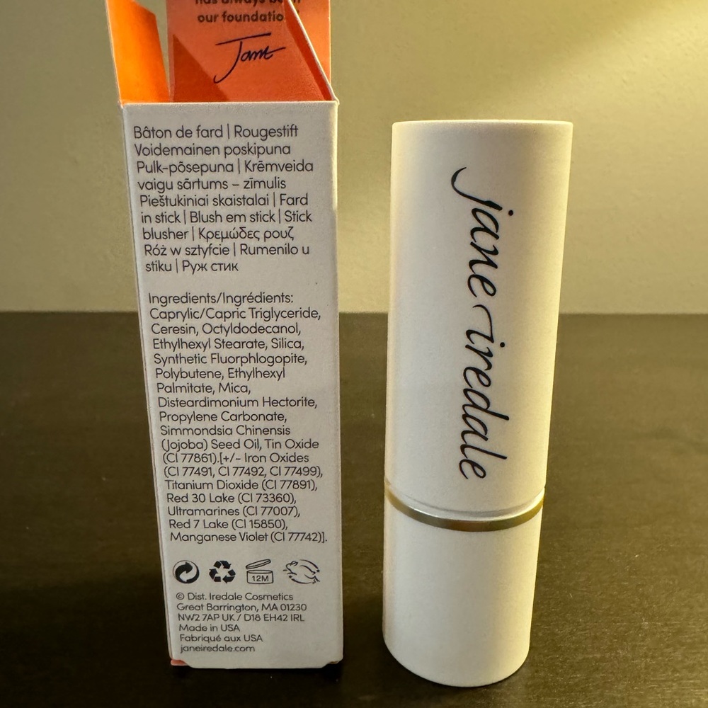 jane iredale Glow Time Blush Stick Glorious .26 oz Full Size NIB - Picture 3 of 6